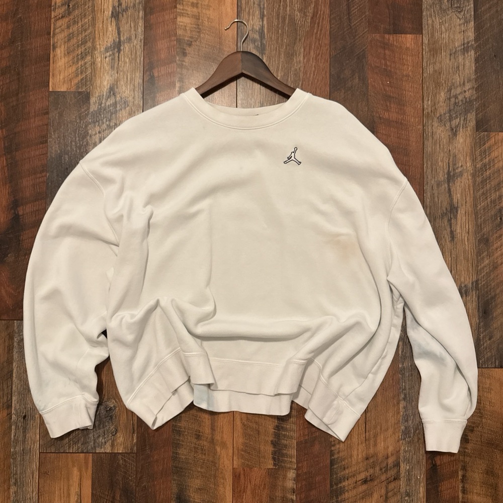 Jordan Cream Sweatshirt with Iconic Logo